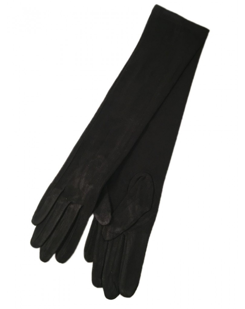 guantes largos eventos color negro