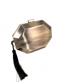 Imagen del producto BOLSOS DE FIESTA ORO VIEJO CON BORLA NEGRA