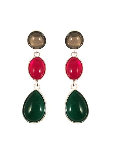 PENDIENTES LARGOS TRICOLOR