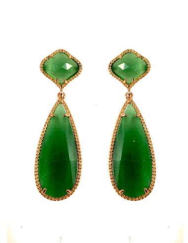 PENDIENTES BISUTERIA FINA VERDES