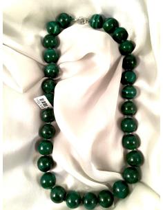 COLLARES PIEDRAS CORTO MALAQUITA 12mm