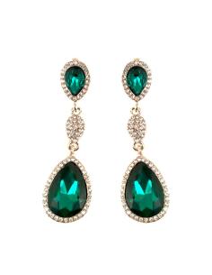PENDIENTES LARGOS DE FIESTA VERDES