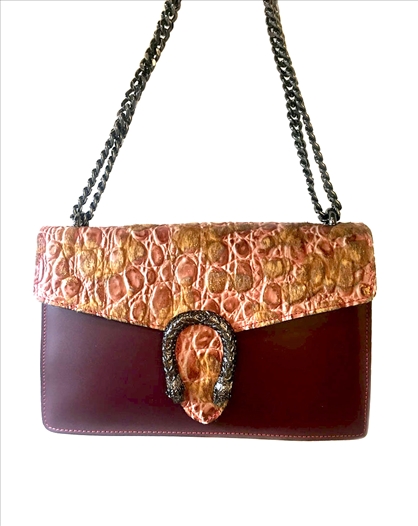 BOLSOS ORIGINALES DE PIEL EN GRANATE...