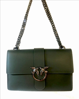 BOLSOS ORIGINALES DE PIEL EN COLOR VERDE MILITAR CON DETALLE DE CIERRE AVES 2