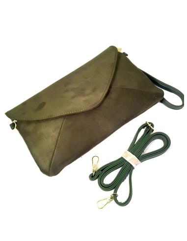 BOLSOS ONLINE VERDE MILITAR TIPO SOBRE Y BANDOLERA