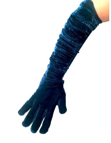GUANTES LARGOS AZULES