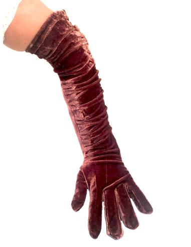 GUANTES LARGOS MARRONES