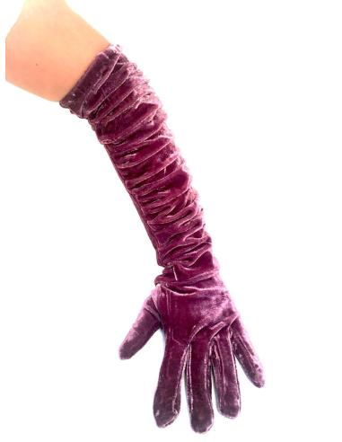 GUANTES LARGOS MORADOS