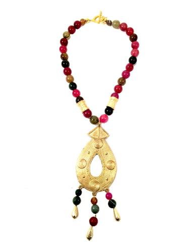 COLLARES ETNICOS AFRICANOS ORIGINALES CON ADORNO ARTESANAL