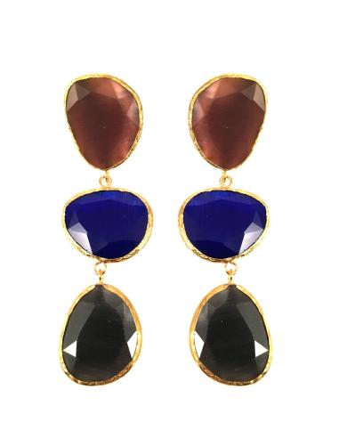 LARGOS PENDIENTES DE PIEDRA ELEGANTES Y CON DISEÑO