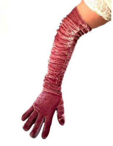 GUANTES LARGOS ROSA NUDE