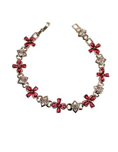 PULSERAS DE BISUTERIA FINA CON CIRCONITAS  ROSAS - BISUTERIA FINA ONLINE
