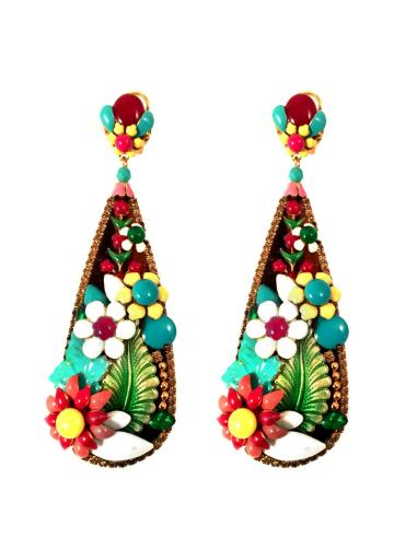 PENDIENTES LARGOS DISEÑO LAGRIMA PARAISO