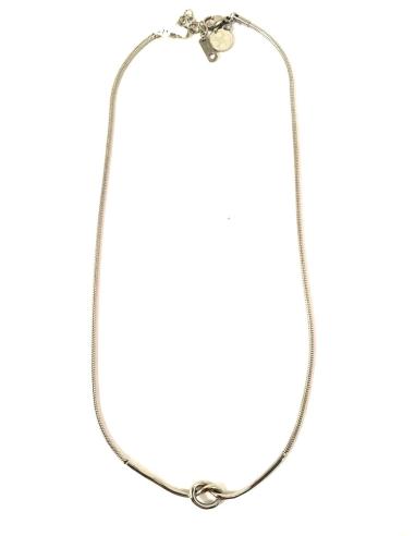 BISUTERIA FINA-COLGANTES ORIGINALES CON DISEÑO DE NUDO RIGIDO, ACERO COLOR PLATA ANARTXY