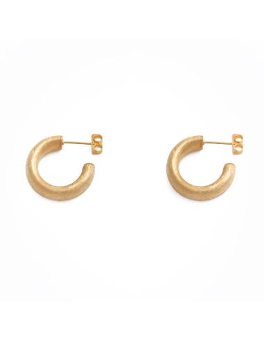PENDIENTES CHAPADOS EN ORO DORADO MATE