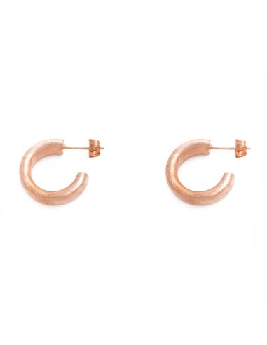 PENDIENTES CHAPADOS EN ORO ROSA MATE