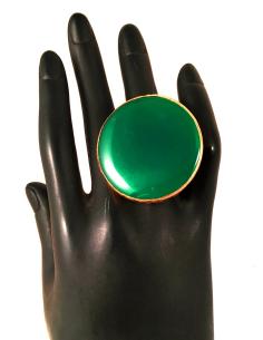 ANILLOS GRANDES DE PIEDRA NATURAL VERDES