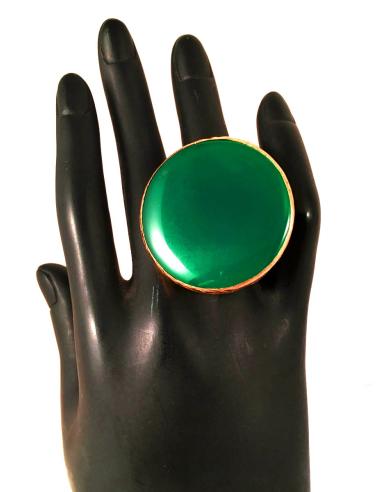 ANILLOS GRANDES DE PIEDRA NATURAL VERDES