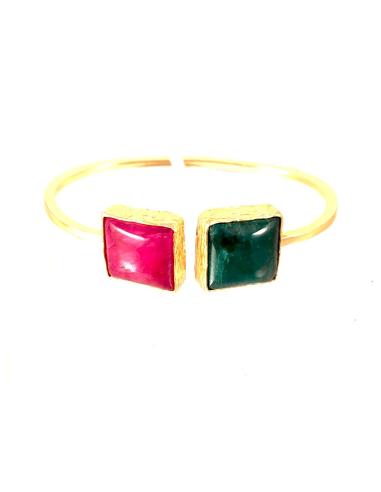 PULSERAS DE BISUTERIA  ORIGINALES CON PIEDRA NATURAL RUBI ESMERALDA