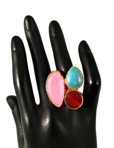 ANILLOS PIEDRAS NATURALES GRANDES PARA MUJER