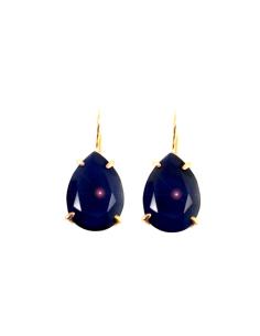 Imagen del producto PENDIENTES DE BISUTERIA EN PIEDRA CON GANCHO COLOR AZUL MARINO