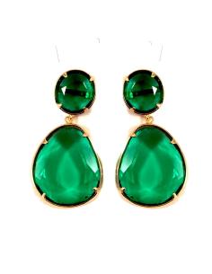 PENDIENTES VERDES LARGOS DE MODA