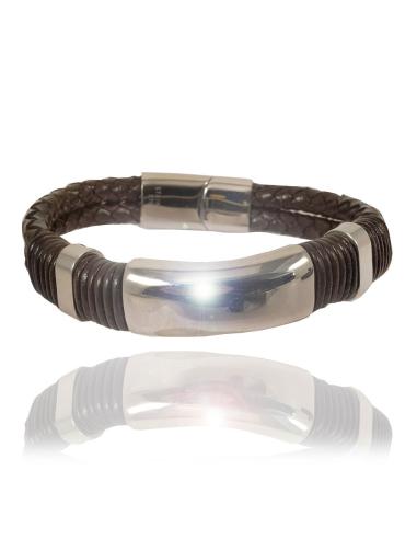 PULSERAS HOMBRE ACERO, ADORNO CENTRAL