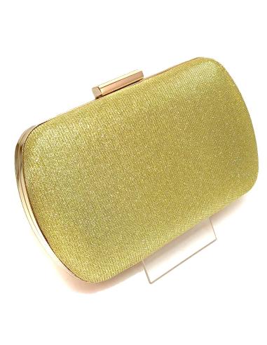 BOLSOS DE FIESTA DORADOS FORMA OVALADA EN TEXTIL