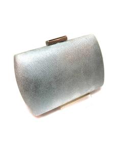 BOLSOS DE FIESTA PLATEADOS FORMA OVALADA EFECTO METALIZADO