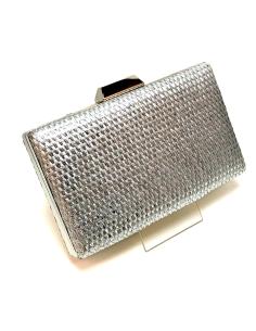 VENTA ONLINE BOLSOS DE FIESTA PLATEADOS, TEXTURA RAFIA