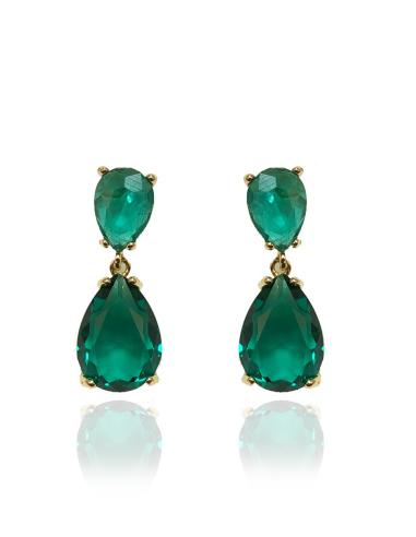 PENDIENTES VERDES PARA MUJER