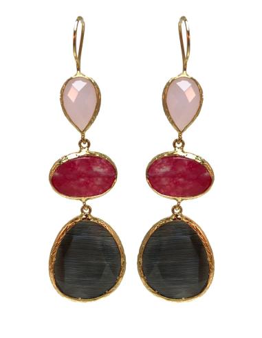PENDIENTES LARGOS PARA BODAS CON PRECIOSO COLORIDO