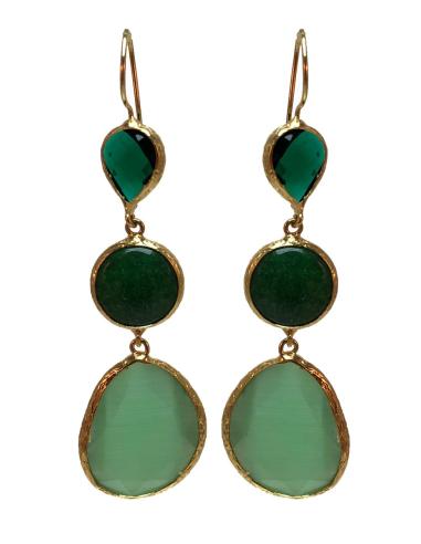 PENDIENTES LARGOS VERDES, PRECIOSOS PARA LLEVAR CON TU VESTIDO EN BODAS