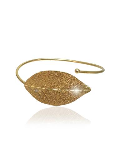PULSERAS DORADAS PARA MUJER CON PREICOSO DISEÑO DE HOJA