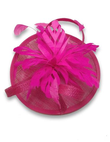TOCADOS FUCSIAS PARA BODAS Y EVENTOS, LLEVA DIADEMA ADICIONAL