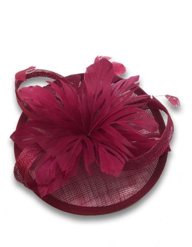 TOCADOS COLOR VINO PARA BODAS Y EVENTOS, LLEVA DIADEMA ADICIONAL
