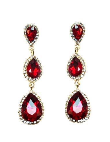 PENDIENTES LARGOS DE FIESTA ROJOS, CON LOS QUE ESTARAS ESPECTACULAR