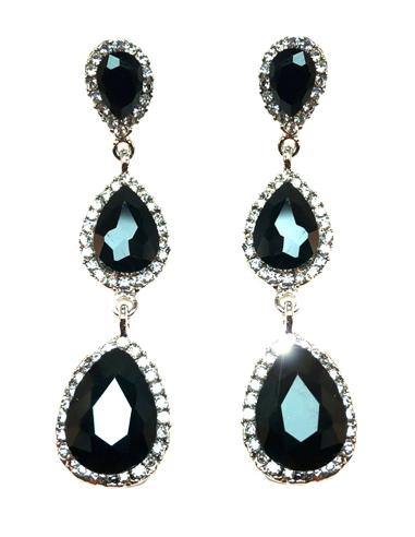 PENDIENTES LARGOS DE FIESTA NEGROS, CON LOS QUE ESTARAS ESPECTACULAR