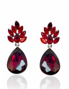 PENDIENTES DE BISUTERIA ROJOS PARA BODAS, ESPECIAL COMPLEMENTOS PARA INVITADAS