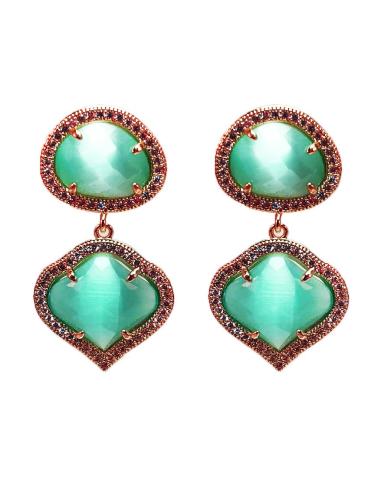 PENDIENTES PARA BODAS EN AZUL CLARO DE BISUTERIA FINA