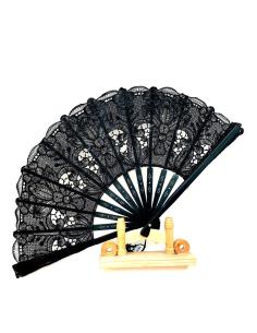 ABANICOS PARA BODAS FIESTAS Y EVENTOS COLOR NEGRO