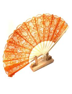 ABANICOS PARA BODAS FIESTAS Y EVENTOS COLOR NARANJA