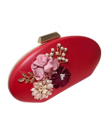 ORIGINALES BOLSOS DE FIESTA ROJOS CON FLORES