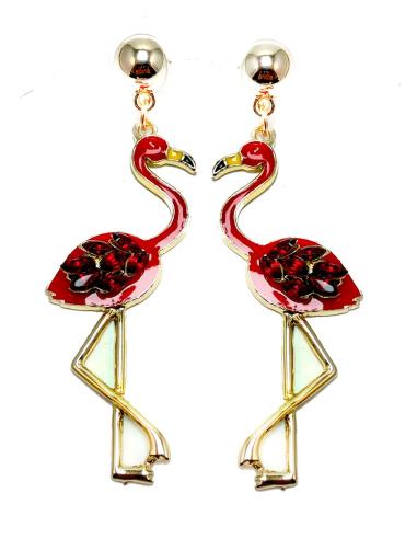 PENDIENTES  LARGOS Y ORIGINALES DE FLAMENCO COLOR ROJO