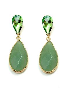 PENDIENTES DE FIESTA EN UN PRECIOSO TONO VERDE AGUA