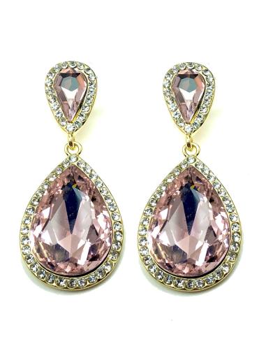 PENDIENTES LARGOS DE FIESTA EN TONOS ROSAS, IDEALES PARA TU LOOK DE FIESTA