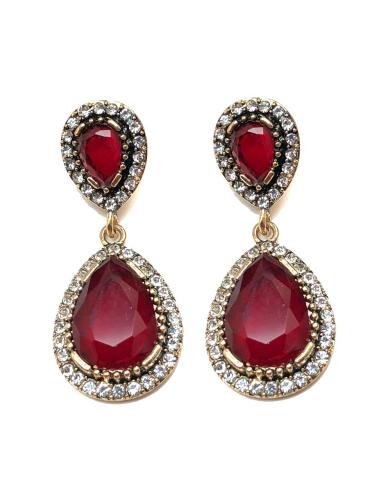 PENDIENTES PARA BODAS ROJOS, MUY ELEGANTES PARA TU VESTIDO DE FIESTA