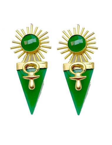 PENDIENTES MUJER DE DISEÑO Y PIEDRAS SEMIPRECIOSAS