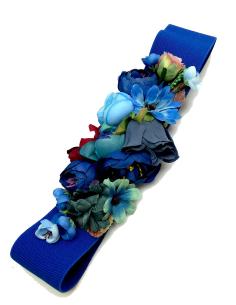 Imagen del producto CINTURONES AZULONES DE FLORES, PRECIOSO COLOR PARA COMBINAR FACILMENTE CON TU VESTIDO