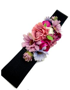 Imagen del producto CINTURONES DE FLORES NEGRO Y MULTICOLOR PARA TU VESTIDO DE FIESTA